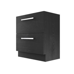 Stein 600 x 450 x 810mm Black Select Floor Standing Vanity To Suit Handle