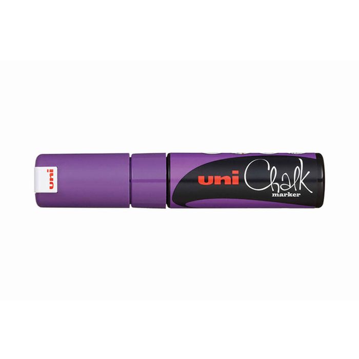 Uni Chisel Tip Chalk Marker 8.0mm (Violet)