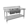 Double Centre Sink Bench with Pot Undershelf DSB7-2100C/A