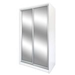 Bedford 1150mm White 2 Door Sliding Robe Bundle with Mirror Glass Doors
