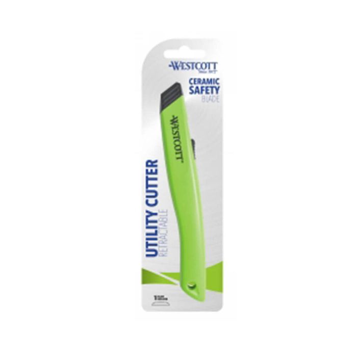 Westcott Retractable Ceramic Box Cutter (Green) (Premium)