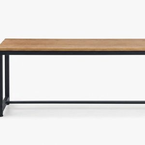 Wooden Dining Bench with Metal Legs - 140 cm