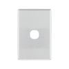 DETA Brushed Aluminium S-Line 1 Gang Switch Cover Plate