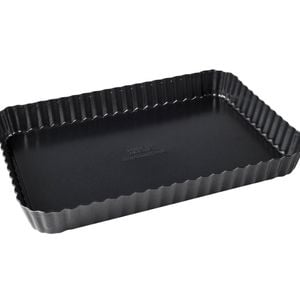 Bakers Secret Rectangular Tart Pan Premium Non Stick Removable Base 31.5x21.5cm