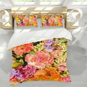 3D Orange Flower 194 Bed Pillowcases Quilt King Size