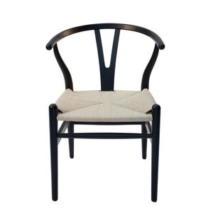 SK Designer Living | Replica Hans Wegner Wishbone Chair - Black & Natural