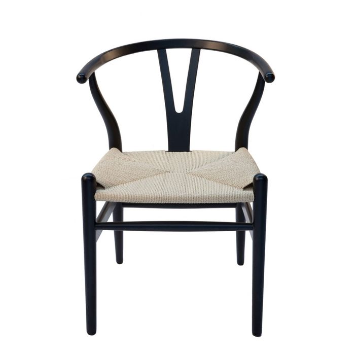 SK Designer Living | Replica Hans Wegner Wishbone Chair - Black & Natural