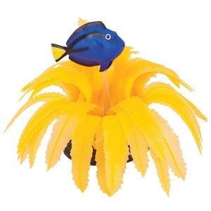 Kazoo Silicone Plant - Orange Fern W/blue Tang (19666)