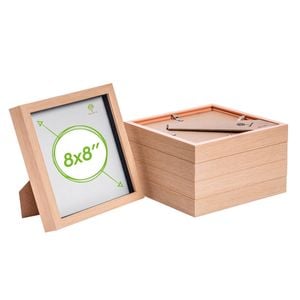 Nicola Spring Acrylic 3D Box Photo Frames - 8" x 8" - Pack of 5