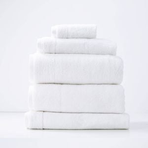 5pc Renee Taylor Aireys 650gsm Zero Twist Towel Set Snow