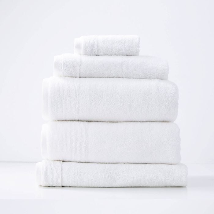 5pc Renee Taylor Aireys 650gsm Zero Twist Towel Set Snow