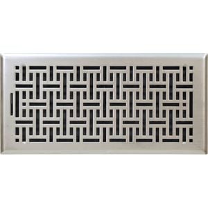 Accord 15 x 35cm Satin Nickel Wicker Floor Register