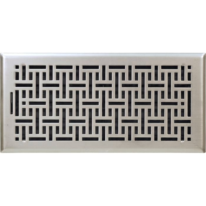 Accord 15 x 35cm Satin Nickel Wicker Floor Register