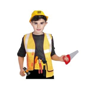 More Than Party Boys Children Builder Kids Costume Large 130-150cm