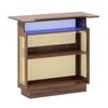 Costway Mini Home Bar Unit W/4-tier Rattan Bar Table 3 Stemware Racks