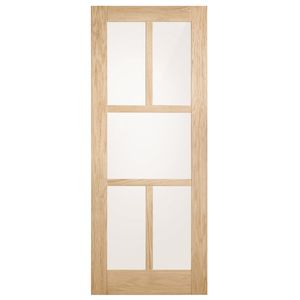 Corinthian 2340 x 720 x 35mm Internal Door White Oak Moda Translucent Glass AMODG24