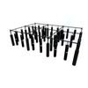 Smai 34 Station Boxing Bag Rack Pack - Option B: Frame + Punching Bags - Black