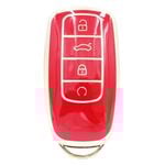 Key Zone Replacement Car Key Sleeve to suit Chery Omoda 5 - Golden Outlined Red