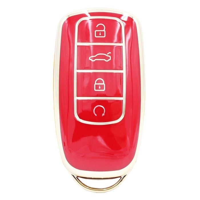 Key Zone Replacement Car Key Sleeve to suit Chery Omoda 5 - Golden Outlined Red