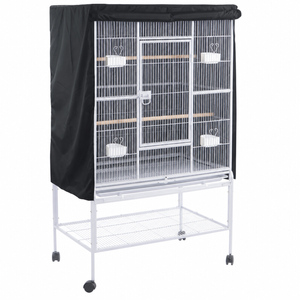 YES4PETS 140cm White Bird Cage Parrot Aviary Pet Stand-alone Budgie Perch Castor Wheels
