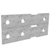Dunnings 160 x 70mm M10 Galvanised Bracket Plate