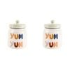 2x Urban 14cm Ceramic Yum Yum Treats/Snacks Jar Container - White