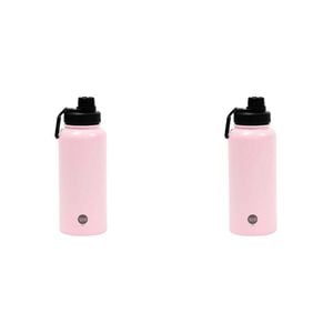 2pk Annabel Trends Watermate 950ml Stainless Steel Bottle Pale Pink