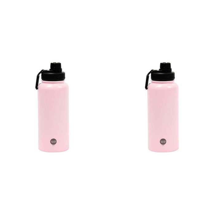 2pk Annabel Trends Watermate 950ml Stainless Steel Bottle Pale Pink