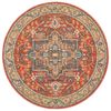 Heritage 850 Terracotta 200x200cm Round - Medium Pet Friendly Power Loomed Rug