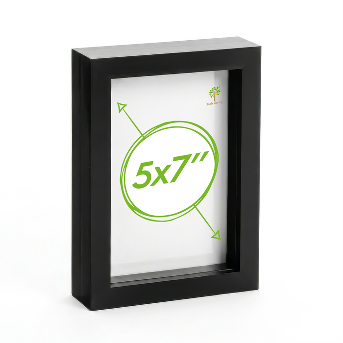 Nicola Spring Box Picture Glass Photo Frame, Standing & Hanging - For 5x7" (13x18cm) Photos