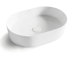 Attica 500 x 340mm Matt White Cove Oval Basin