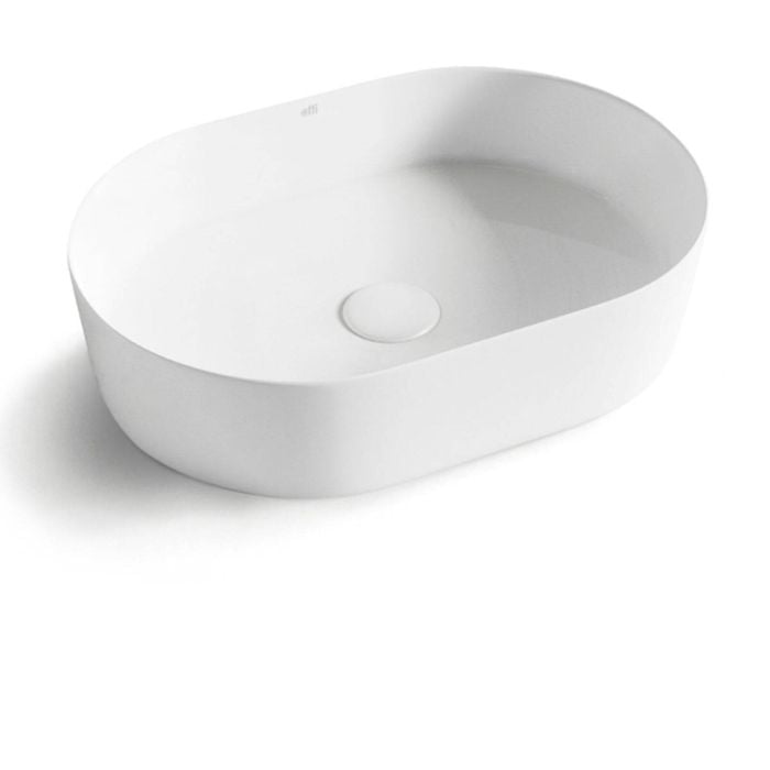 Attica 500 x 340mm Matt White Cove Oval Basin