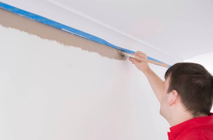 Paint around the edges with a paint brush
