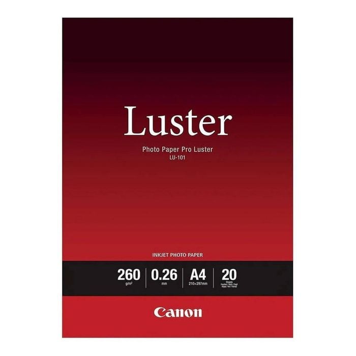 Canon Lu101a4 20 Sheet A4 260gsm Lustre Photo Paper