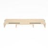 Advwin Dual Monitor Stand Riser Adjustable Length and Angle with 2 Slot Wood