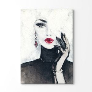 Fashion Girl Print 100% Australian Made 90x60cm (Stretched Canvas)