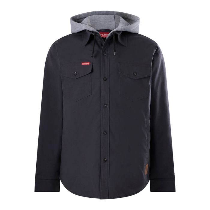 Hard Yakka Charcoal Quilted Solid Shacket - Size 3XL