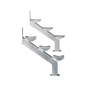 Galintel 3 Tread Galvanised Steel Dual Stair Stringer - 2 Pack