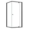 900 x 2000mm Black Matte Semi Frameless Shower Screen