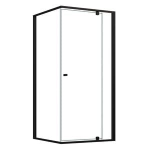 900 x 2000mm Black Matte Semi Frameless Shower Screen