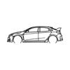 Ignite Laser Honda Civic Type R Fk8 Silhouette Metal Wall Art Rustic Metal 23.6inch/60cm