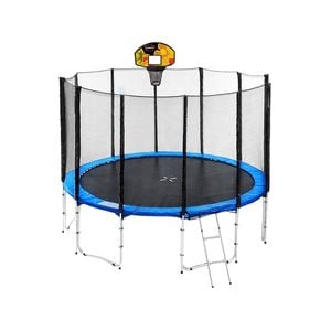 Kahuna Blizzard 14ft Trampoline With Basketball Set -  Blue