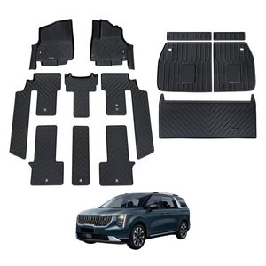 AUSGO Floor Mats Boot Liner Back Seat Protector Set for KIA Carnival Hybrid KA4 Series 2020-Onwards Floor Liners Cargo Mat