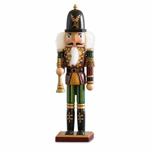 P&P Red Gold Silver 30cm Wooden Nutcracker Soldier Christmas Tabletop Decoration