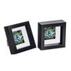 Nicola Spring 2 Piece 4 X 4 3d Shadow Box Photo Frame Set - Craft Display Picture Frame With 2 X 2 Mount - Black