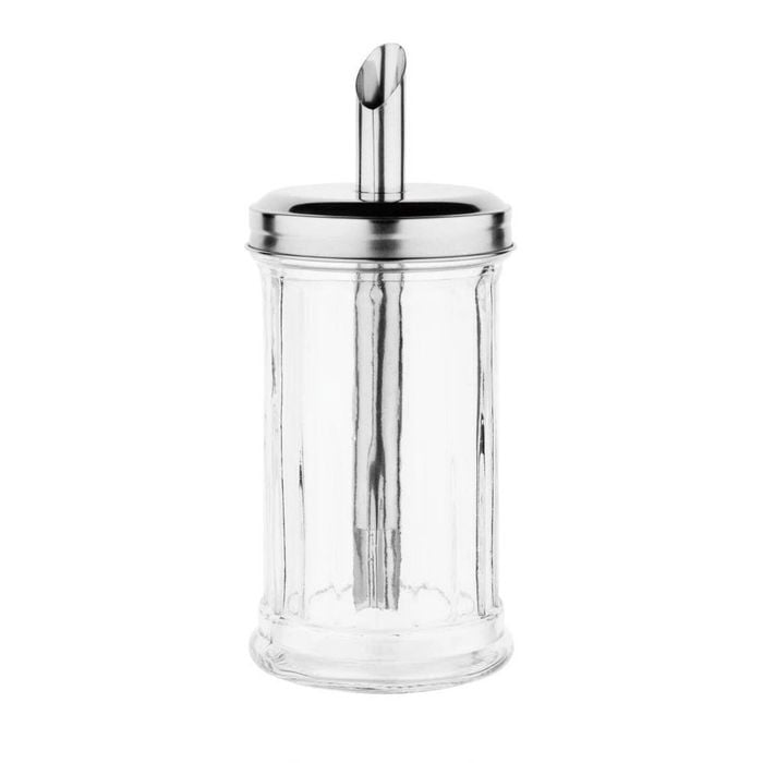 Olympia Sugar Pourer Traditional Diner Style Shatter Proof Glass 19mm Single Spout 175x75mm