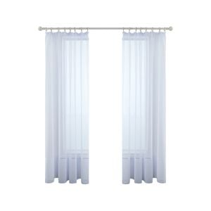 Smart Home Products White Ayr Pencil Pleat Net Sheer Curtain - 150 x 135cm