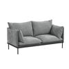 Camilla 2-seater Sofa - Light Grey Upholstered Lounge Couch Light Grey 2 Seater