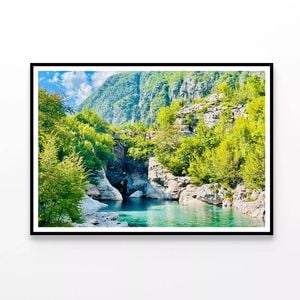 River with Trees & Rocks  Print 100% Australian Made 90x60cm  (Poster)
