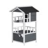 Yes4pets Double Story Cat Shelter Condo With Escape Door Rainproof Kitty House